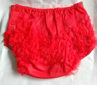 Vintage Alexis Red Rubber Waterproof Baby Pants Diaper Cover Size Xl 25 - 32 Lbs