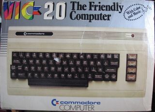 Commodore Vic - 20 Computer With Power Supply Cord And Box