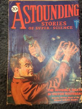 Astounding Stories Of - Science October 1930 Vintage Pulp Sconce Fiction
