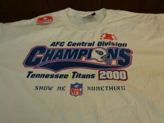 Tennessee Titans Vintage 2000 Afc Champions Nfl T - Shirt Puma 2xl Flaws C11