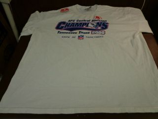 Tennessee Titans Vintage 2000 AFC Champions NFL T - Shirt Puma 2XL Flaws C11 2