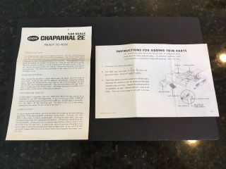 1/24 Cox Chaparral 2e Ifc Rtr Vintage Slot Car Instructions (notcopies)
