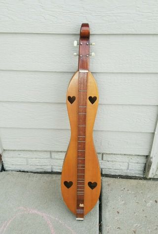 Vintage Hand Made The Mountain Dulcimer Instrument Signed Al Cheney 76
