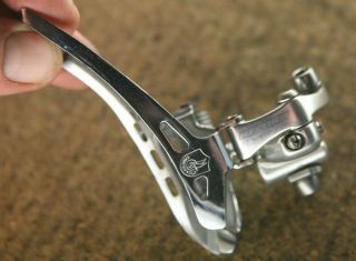 Vintage Campagnolo Record silver 10 speed front mech / derailleur / umwerfer 2