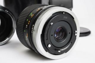 Rare Canon FD 50mm F3.  5 Macro Lens - Complete w/ LS Adapter,  Shade,  Caps & Case 4