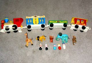 Vintage Fisher Price Circus Train W/accessories