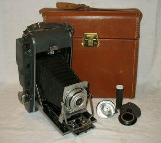 Vintage Polaroid 110a Pathfinder Land Camera Prontor - Svs W/ Case & Accessories