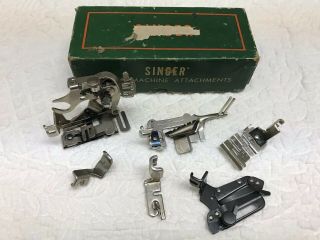 Vintage Singer Sewing Machine Attachment Box Featherweight 160481 Low Shank