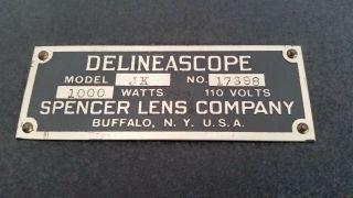 Spencer Delineascope Model JK,  4 