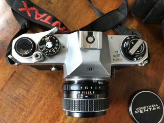 PENTAX SPOTMATIC F 35mm Camera Asahi SMC Takumar 55mm 1:1.  8 Lens N. 3