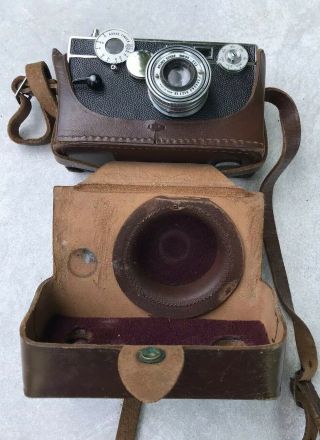 Vintage Argus 50 Mm Coated Cintar Lens 35mm Film Camera With Case