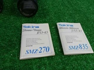 Pentax Program 35 mm camera w/Tokina 80 - 200mm & 28 - 70mm lens 5