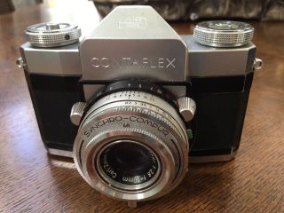 Zeiss Ikon Contaflex 35mm Camera Carl Zeiss Tessar 50mm F 1:2,  8 W/case