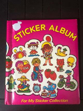 Vintage 1980’s Sticker Album With Stickers Album Binder Hot Pink