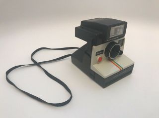 Vintage Polaroid Land Camera Sx - 70 Rainbow With Focal 600 Electronic Flash