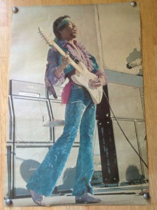 Vintage 1974 Jimi Hendrix Poster By The Joker 22.  5 " X 34 "