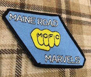 Vintage 1980s Football Sew On Patch Manchester City Cloth Badge