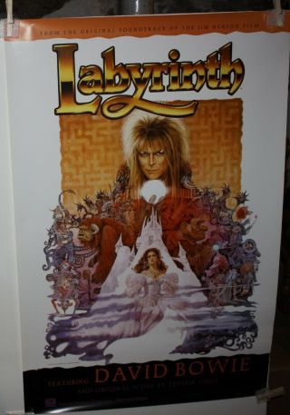David Bowie Labyrinth Vintage Emi Us Promo Poster 24 " X 36 " Vg