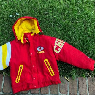 Vintage Kansas City Chiefs Nfl Starter Jacket Size Small Small Zip