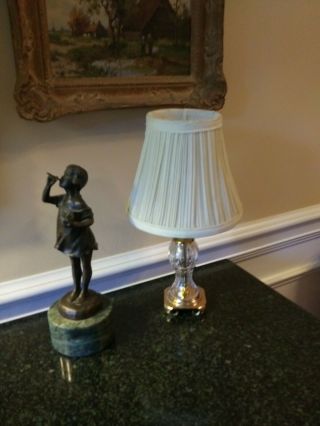 Vintage Waterford Crystal/brass Mini Table Lamp