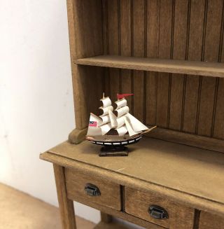 Vintage Dollhouse Sail Boat Sailing Ship Miniature 1:12 Or 1:24 Scale Accessory