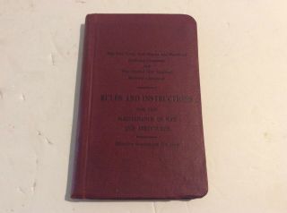 Vintage 1916 York,  Haven,  Hartford Railroad Rules & Instructions Book