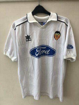 Luanvi Vtg Valencia Cf 1996 - 1997 Soccer Vintage Tee Shirt Jersey.  Large