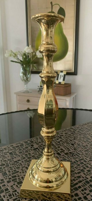 Vintage Baldwin Brass Candlestick 16 Inches Tall,  4.  5 Inch Base
