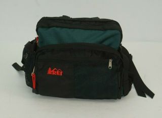 Vintage Rei Lode Fanny Waist Pack Outdoors Hiking Camping Hip Bag Green Black