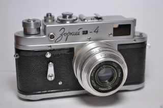 ZORKI 4 Soviet 35mm Rangefinder Camera,  Industar - 50 (3.  5/50) 2