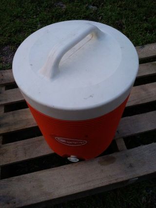 Vintage Gott 2 Gallon Water Sports Cooler/Jug Orange & White 3