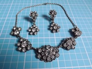 Vintage Miracle Sparkle Necklace & Clip On Earrings Set