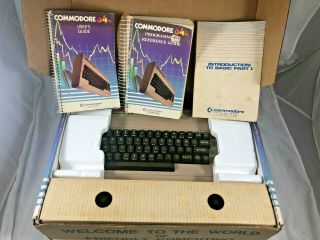Commodore 64 Computer W/ Box Power Supply Books Manuals