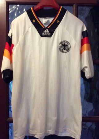 Vintage Germany Football Shirt - 1992 Adidas Adults Large 40/42”