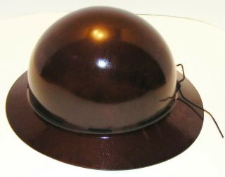 Vintage Brown Msa Skullgard Type K Miners Full Brim Safety Helmet / Hard Hat