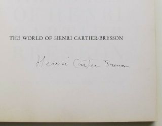 HENRI CARTIER BRESSON SIGNED PHOTOGRAPHY BOOK - Irving Penn Avedon era 3