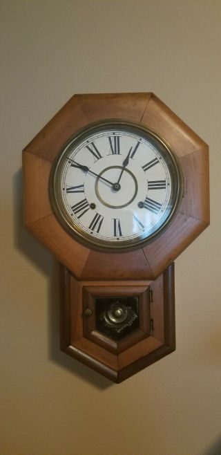 Vintage Regulator Wall Hanging Clock
