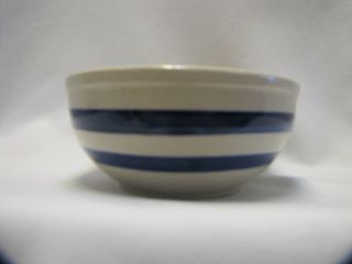 Vintage Stoneware Bowl Striped Vintage Rrp Co Roseville Ohio Pottery