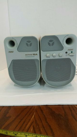 Vintage Juster Active 95A Multimedia Speakers With Integrated Amplifier. 2