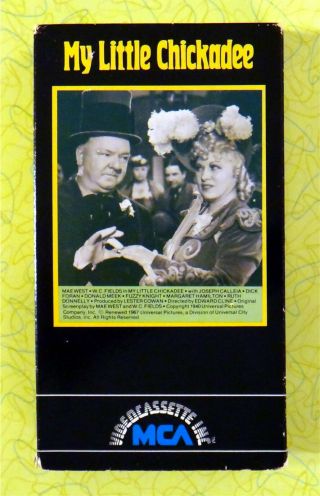 My Little Chickadee Vhs Movie Mae West W.  C.  Fields Comedy Vintage Mca Video