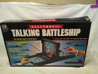 Electronic Talking Battleship Game Milton Bradley 1989 Vintage