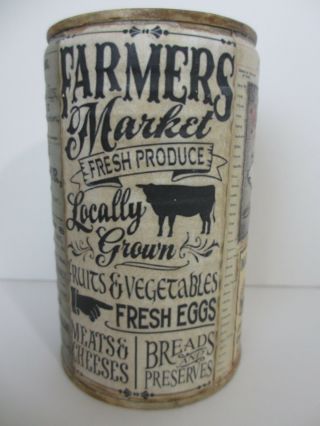 Altered Tin Can Vintage Country Farmer 