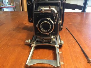 Antique Vtg Busch Pressman Model C 2 X 3 Folding Camera Wollensak Raptar Lens