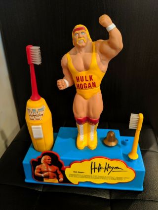 Vintage Wwf Hulk Hogan Battery Operated Talking Toothbrush (1991 Janex)