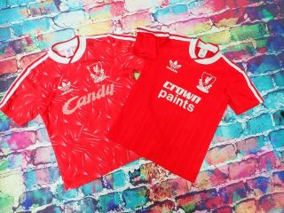 G14 1987 - 88 & 1989 - 91 Liverpool Home Shirts Vintage Football Jersey