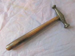 Vintage Silversmith Tin Smith Hammer With 5/8 " & 1 " Heads& Round Faces