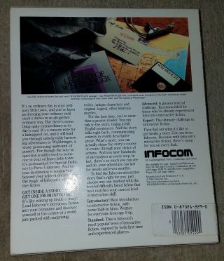 Apple II Wishbringer Software Game by Infocom complete w/Letter Map Rock 4