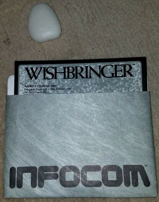 Apple II Wishbringer Software Game by Infocom complete w/Letter Map Rock 8