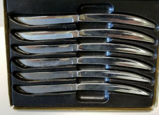 Vintage Carvel Hall USA Briddell set of 6 Steak Knives 440 Stainless Steel,  Box 4