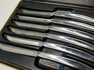 Vintage Carvel Hall USA Briddell set of 6 Steak Knives 440 Stainless Steel,  Box 6